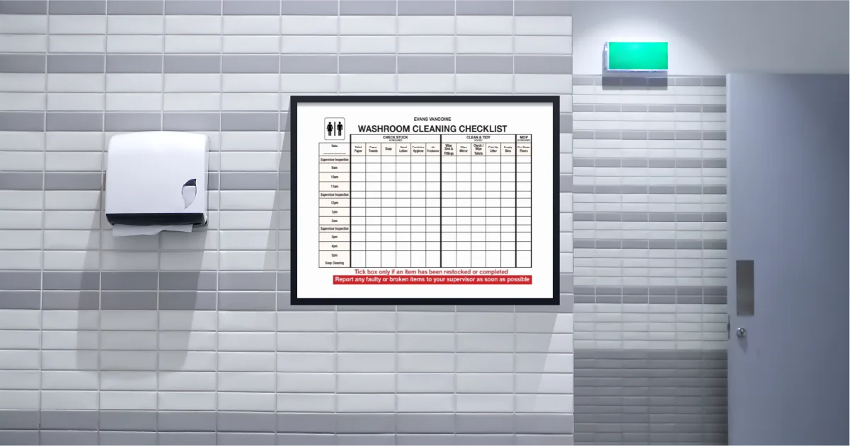 Washroom Cleaning Checklist